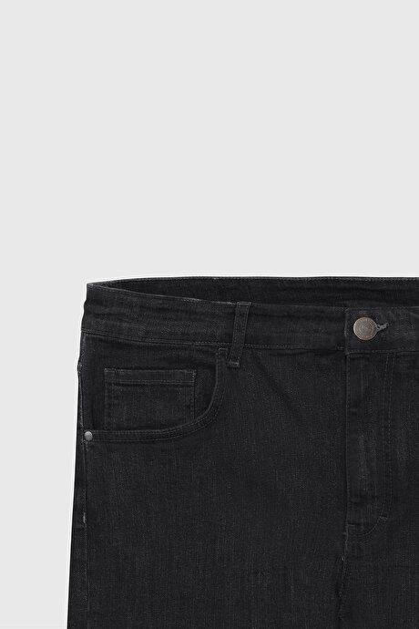 Slim Fit Slim Fit Cotton Stretchy Black Denim Shorts 4A0223200009SYH