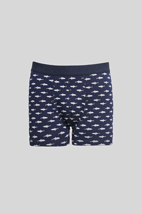 Patterned 3-Piece Navy-Grey Boxers 4A03231P3007LAG