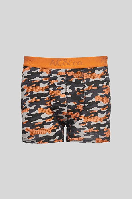 Patterned 3-Piece Black-Orange Boxers 4A03231P3010STC