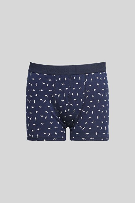 Patterned 3-Piece Navy Blue Boxers 4A03231P3011LAC