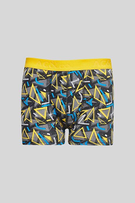 Patterned 3-Piece Black-Yellow Boxers 4A03231P3014SSR