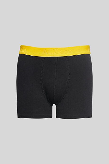 Patterned 3-Piece Black-Yellow Boxers 4A03231P3014SSR