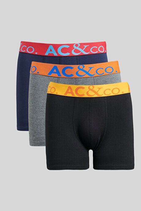 3-Piece Black-Navy-Anthracite Boxers 4A03231P3015SLT