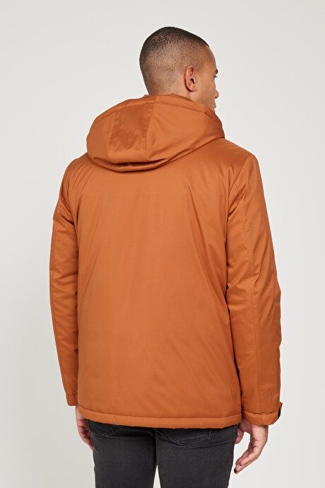 Standard Fit Regular Fit Hooded Tile Coat 4A072424100012KMT