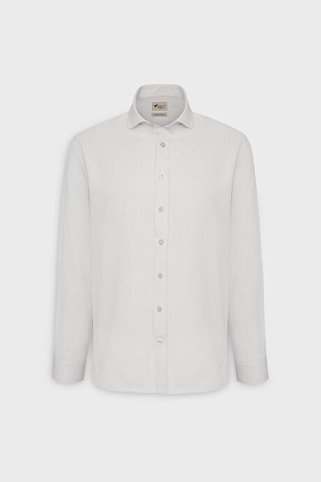 Easy Ironable Cotton Slim Fit Slim Fit Slim Fit Classic Collar Dobby White Shirt 4A2000000060BYZ