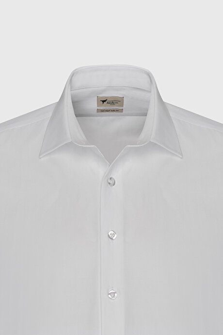 Easy Iron Slim Fit Slim Fit Slim Fit Classic Collar Cotton White Shirt 4A2000000201BYZ