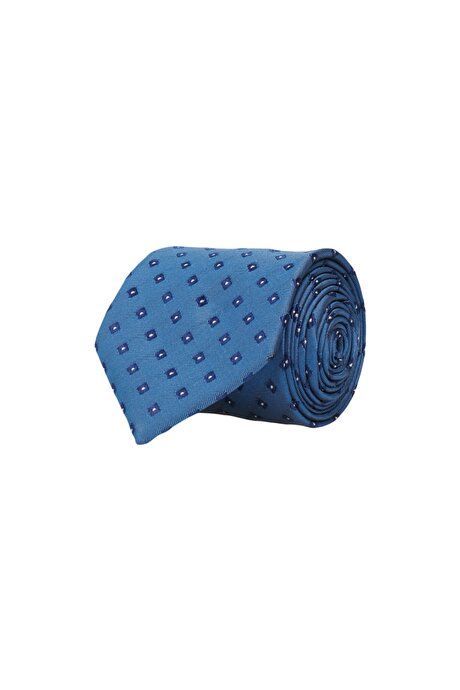 Patterned Blue-Navy-White Tie 4A2122100088MLB