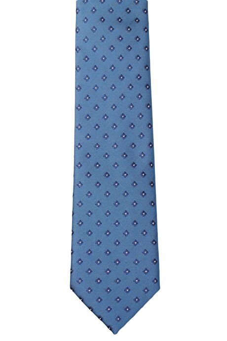 Patterned Blue-Navy-White Tie 4A2122100088MLB