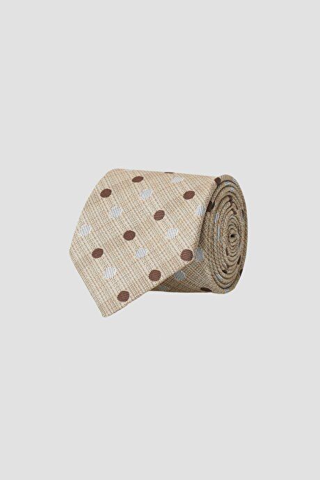 Patterned Classic Beige Tie 4A2122200016BEJ