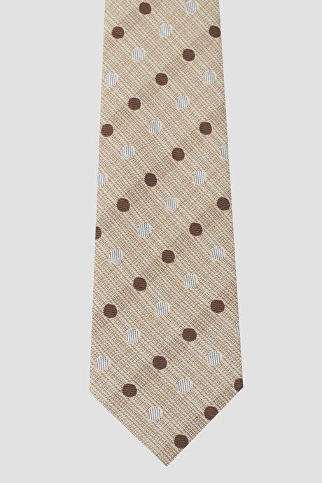 Patterned Classic Beige Tie 4A2122200016BEJ