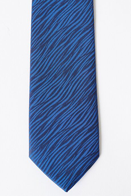 Patterned Classic Blue-Navy Blue Tie 4A2122200029MLI