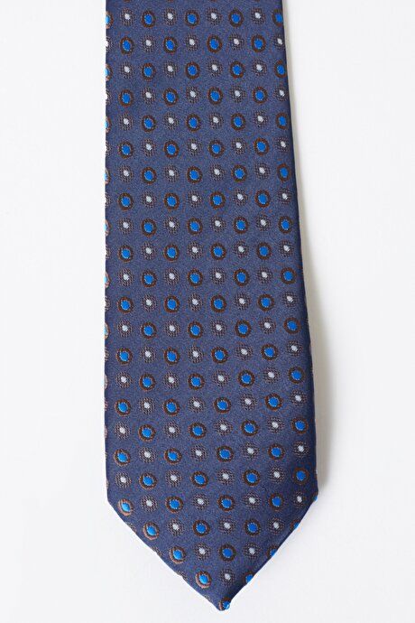 Patterned Navy Blue Tie 4A2122200054LAC