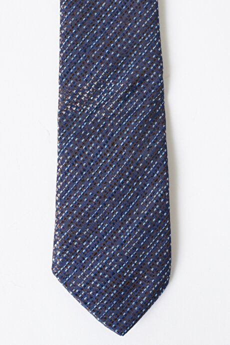 Patterned Classic Brown-Blue Tie 4A2122200078KVM