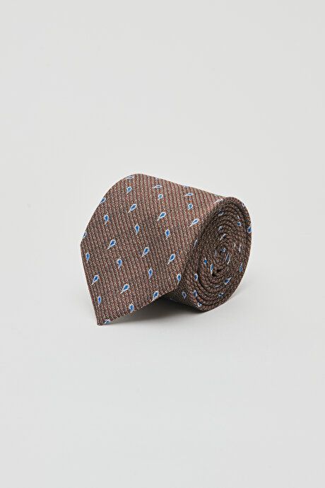 Patterned Brown-Blue Tie 4A2122200082KVM