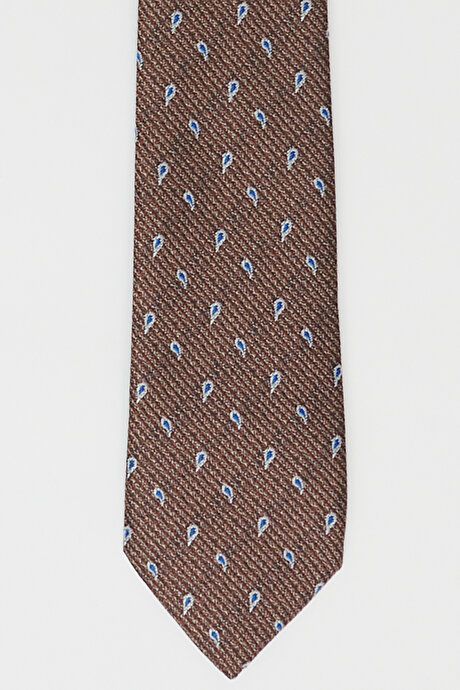 Patterned Brown-Blue Tie 4A2122200082KVM