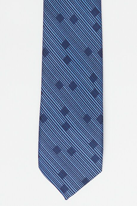 Patterned Blue-Navy Blue Tie 4A2122200084MLI