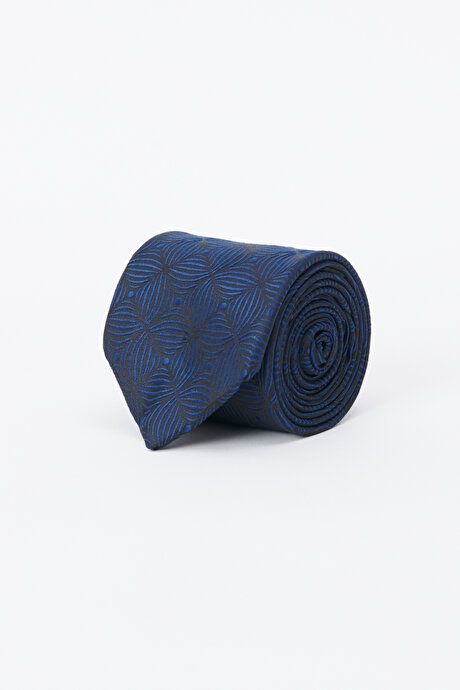 Patterned Anthracite-Navy Blue Tie 4A2123100053ATL