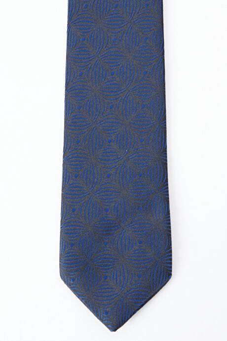 Patterned Anthracite-Navy Blue Tie 4A2123100053ATL