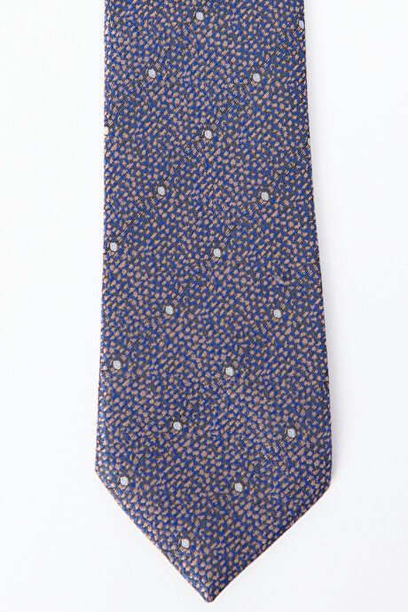 Patterned Navy-Beige Tie 4A2123100061LBJ