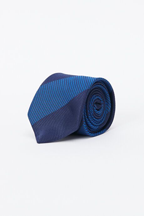 Patterned Anthracite-Navy Blue Tie 4A2123100078ATL