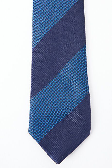 Patterned Anthracite-Navy Blue Tie 4A2123100078ATL