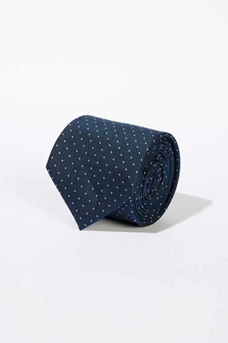 Patterned Navy Blue-Grey Tie 4A2123200023LAG