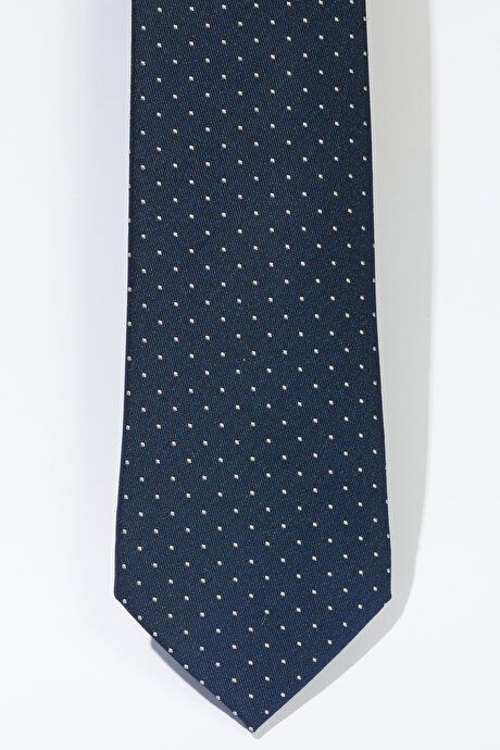 Patterned Navy Blue-Grey Tie 4A2123200023LAG