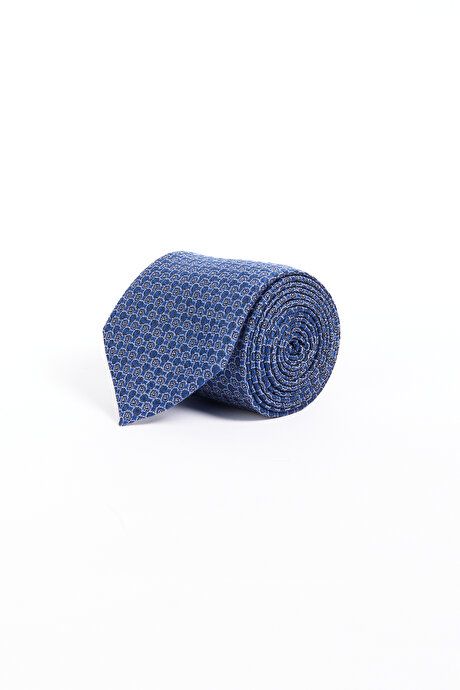 Patterned Navy Blue Tie 4A2124100012LAC