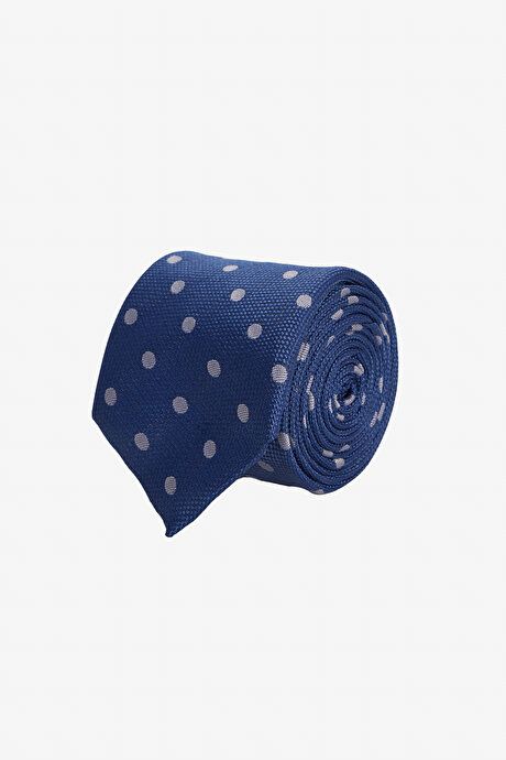 Patterned Navy Blue-Grey Tie 4A2124200030LAG