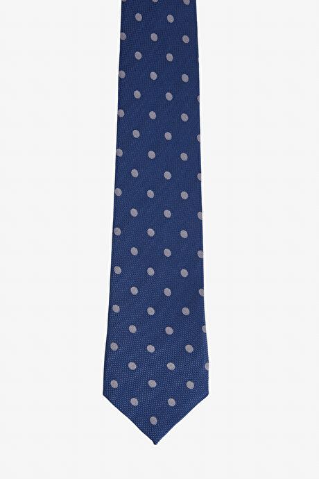 Patterned Navy Blue-Grey Tie 4A2124200030LAG