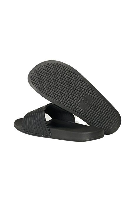 Line Printed Black Slippers 4A2322200005SYH