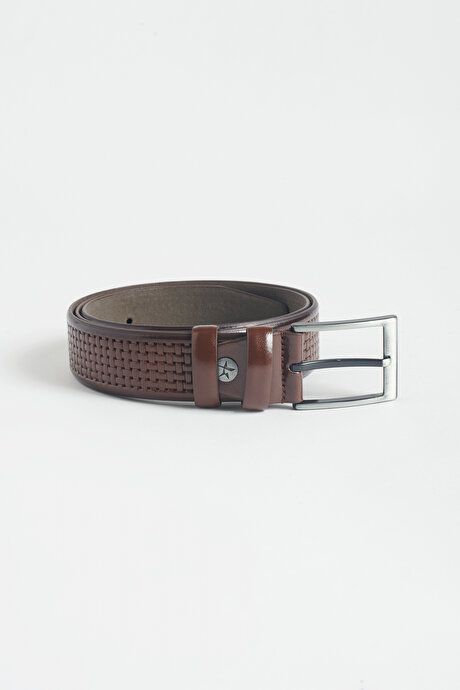 Patterned Classic Brown Belt 4A2423100204KHV