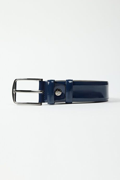 Patent Leather Navy Blue Belt 4A2423200001LAC