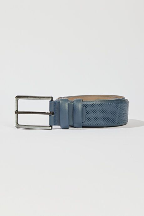 Classic Navy Blue Belt with Pattern 4A2423200203LAC