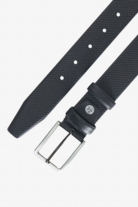 Faux Leather Classic Black Belt 4A2424200203SYH