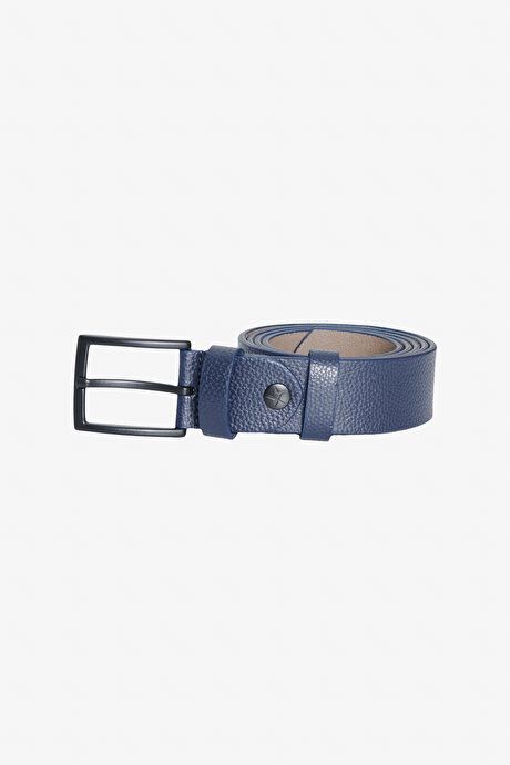 Faux Leather Classic Navy Blue Belt 4A242420020205LAC