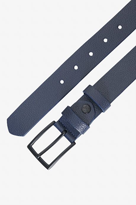 Faux Leather Classic Navy Blue Belt 4A242420020205LAC