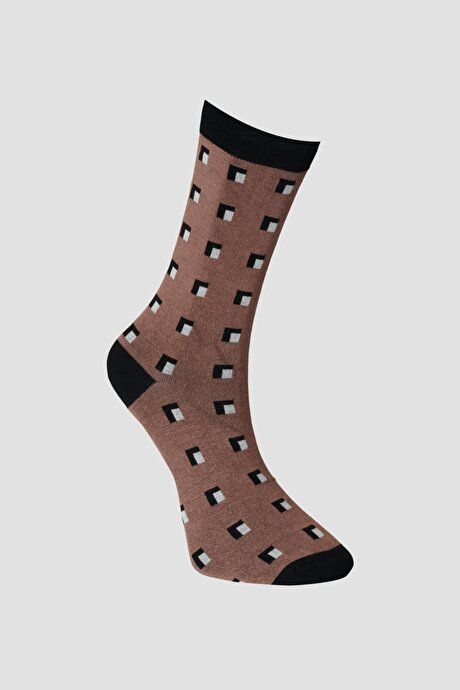 Patterned Bambulu Socks Brown-Black Socks 4A2522100000054KSY