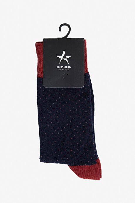 Patterned Navy Blue-Tile Socks 4A2523100013LKT