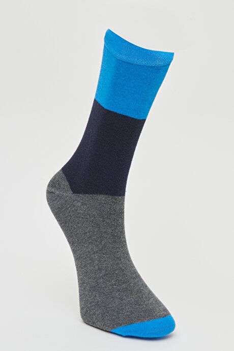 Patterned Socket Blue-Anthracite Socks 4A2523100017MVA