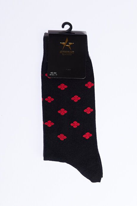 Single Bambulu Socket Black-Red Socks 4A2523100031SKI