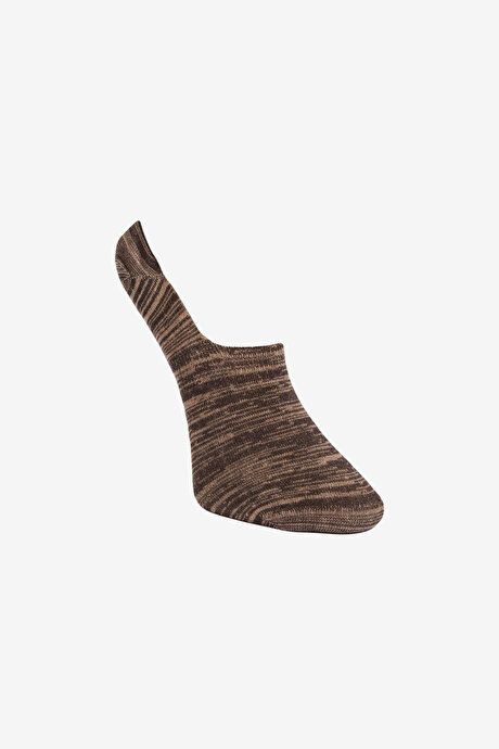 Patterned Single Babet Beige-Brown Socks 4A2523200016BJK