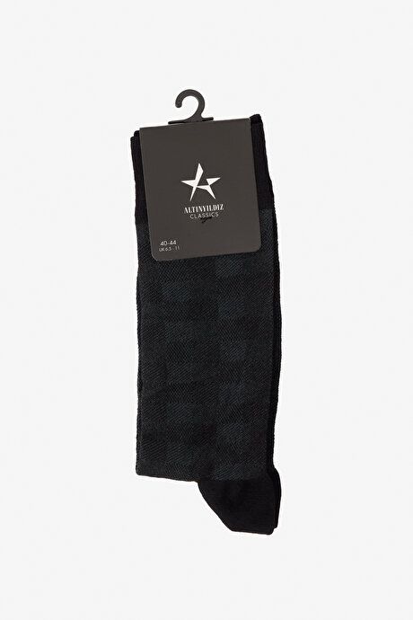 Patterned Bambulu Socket Black-Gray Socks 4A2524100014syg