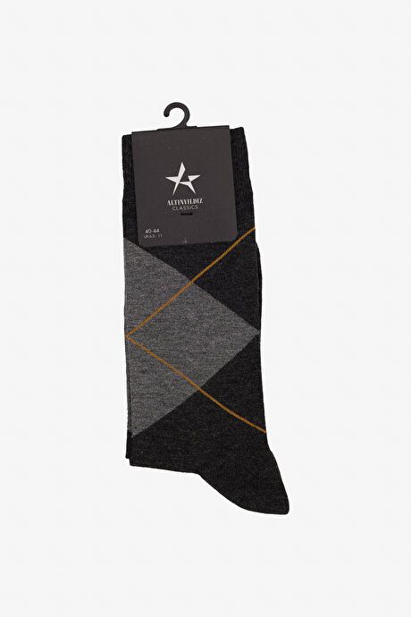 Patterned Bambulu Socket Anthracite-Gray Socks 4A2524100024ATG