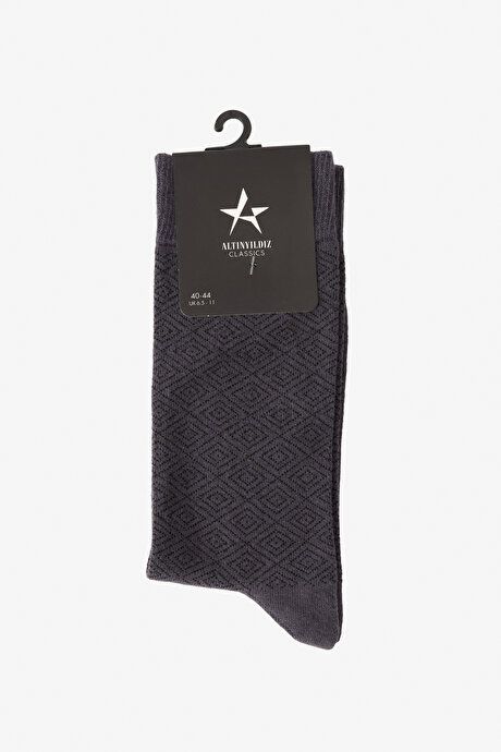 Patterned Cotton Socks Anthracite-Black Socks 4A2524100026ASH