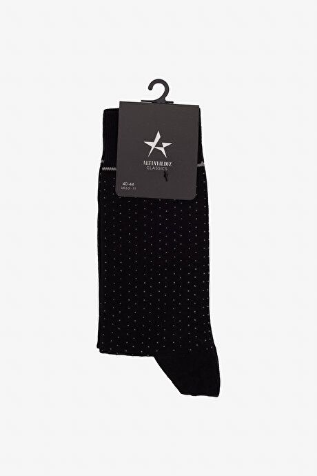 Patterned Bambulu Socket Black-Gray Socks 4A2524100031syg