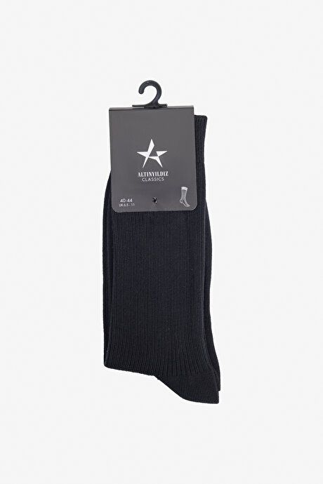 Single Corduroy Black Socks 4A2524100201SYH