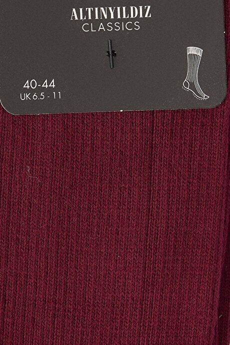 Single Corded Burgundy Socks 4A2524100217BRD