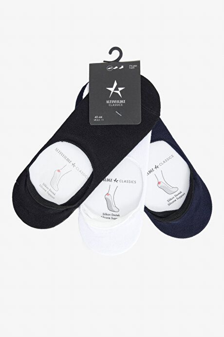 3-Piece Babet Black-Navy-White Socks 4A2524200003SLZ