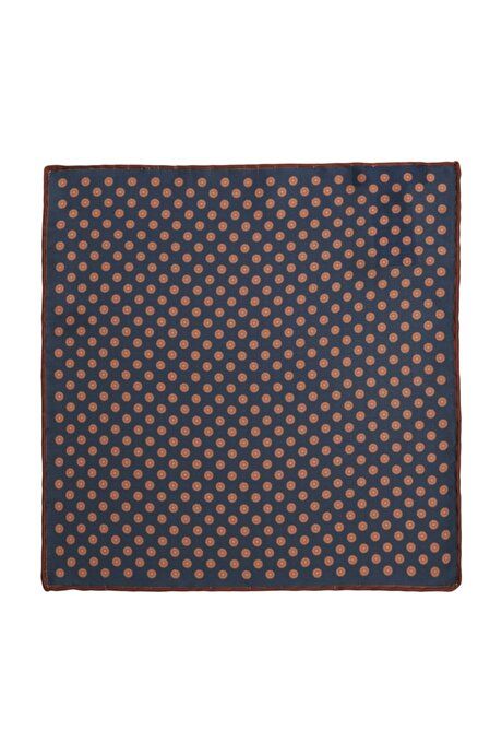 Plain Classic Navy-Brown Handkerchief 4A2922200010LCK